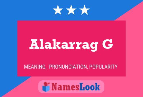 Alakarrag G Name Poster