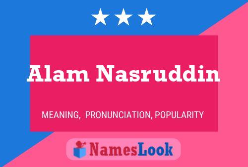 Alam Nasruddin Name Poster