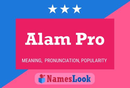 Alam Pro Name Poster