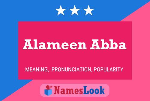 Alameen Abba Name Poster