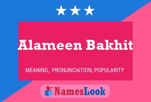 Alameen Bakhit Name Poster