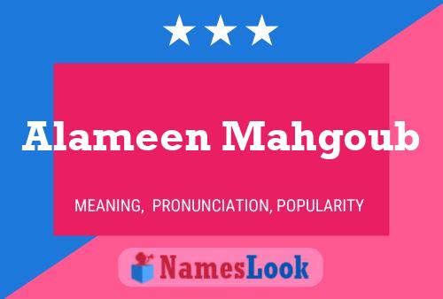 Alameen Mahgoub Name Poster