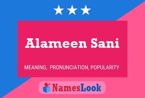 Alameen Sani Name Poster