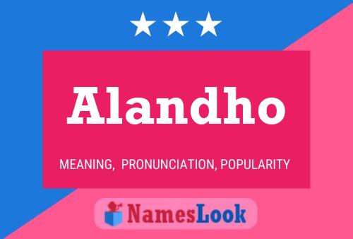 Alandho Name Poster