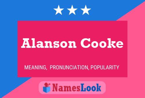 Alanson Cooke Name Poster