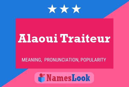 Alaoui Traiteur Name Poster