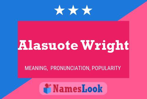 Alasuote Wright Name Poster