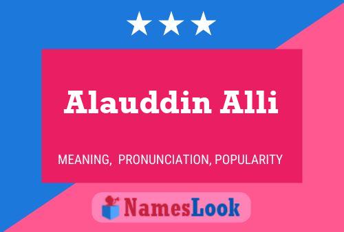 Alauddin Alli Name Poster