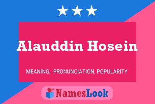 Alauddin Hosein Name Poster