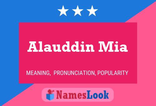 Alauddin Mia Name Poster