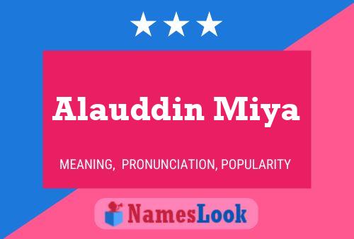 Alauddin Miya Name Poster