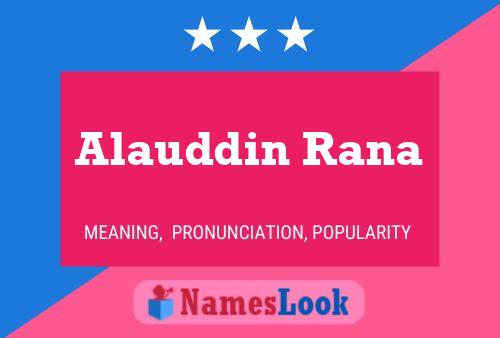 Alauddin Rana Name Poster