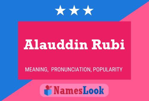 Alauddin Rubi Name Poster