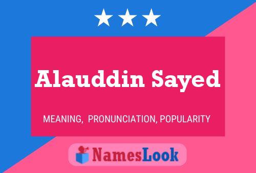 Alauddin Sayed Name Poster