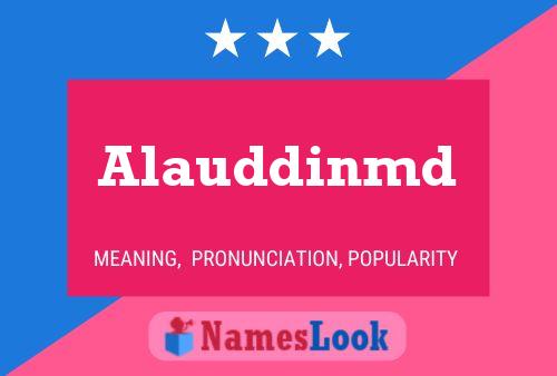 Alauddinmd Name Poster