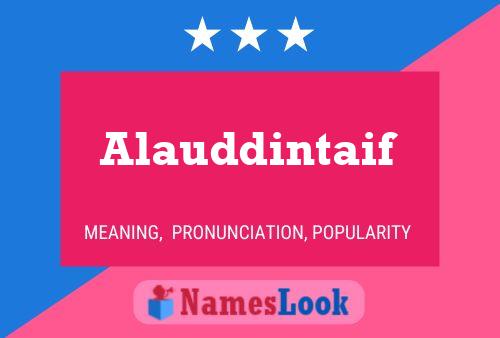 Alauddintaif Name Poster