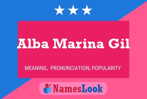 Alba Marina Gil Name Poster