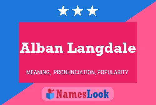 Alban Langdale Name Poster