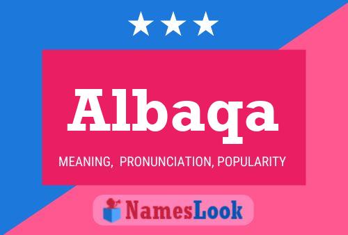 Albaqa Name Poster