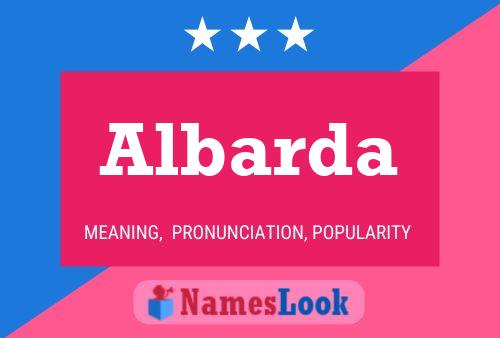 Albarda Name Poster