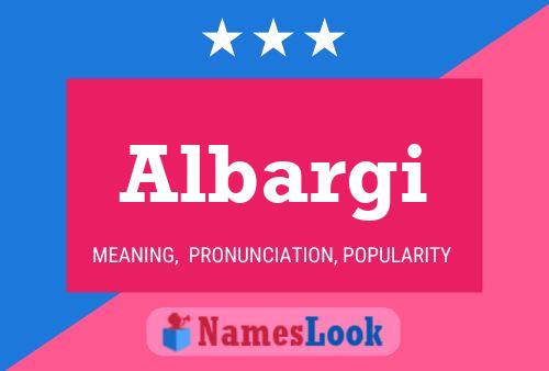 Albargi Name Poster