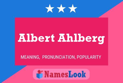 Albert Ahlberg Name Poster