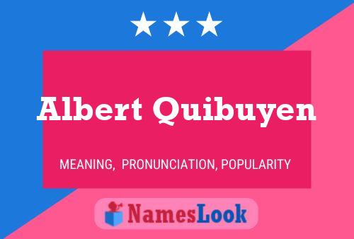 Albert Quibuyen Name Poster