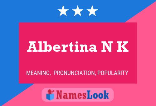 Albertina N K Name Poster