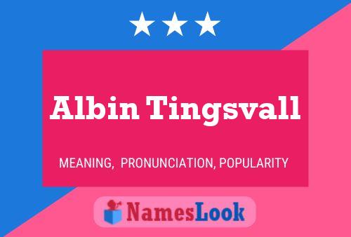 Albin Tingsvall Name Poster