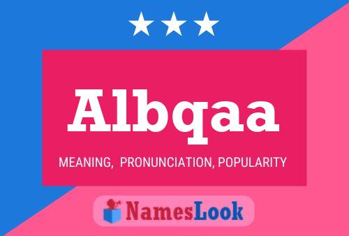 Albqaa Name Poster