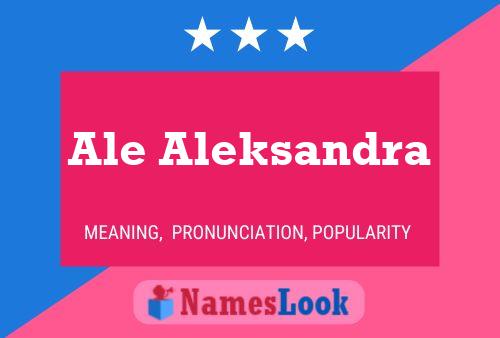 Ale Aleksandra Name Poster