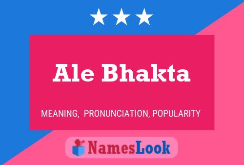 Ale Bhakta Name Poster