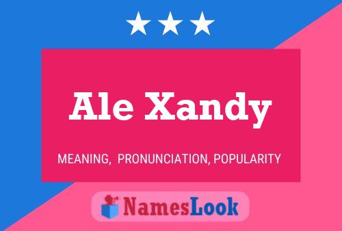 Ale Xandy Name Poster