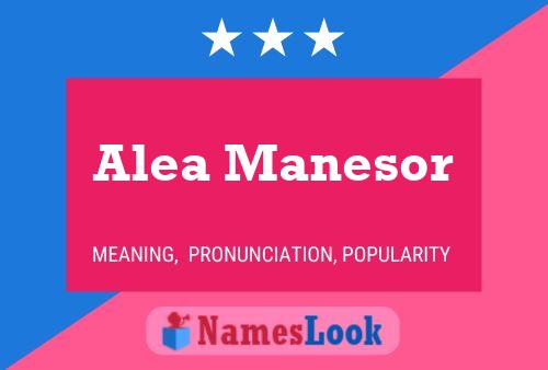 Alea Manesor Name Poster