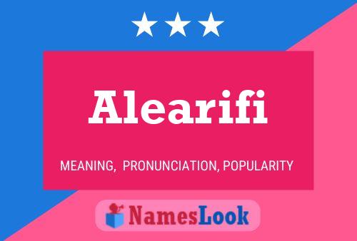 Alearifi Name Poster