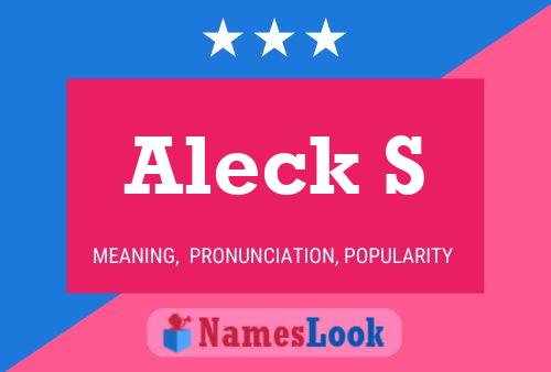 Aleck S Name Poster