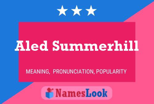 Aled Summerhill Name Poster