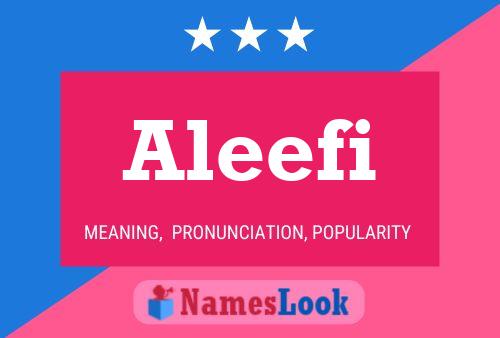 Aleefi Name Poster