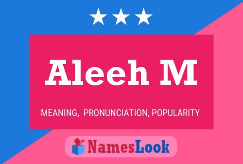 Aleeh M Name Poster