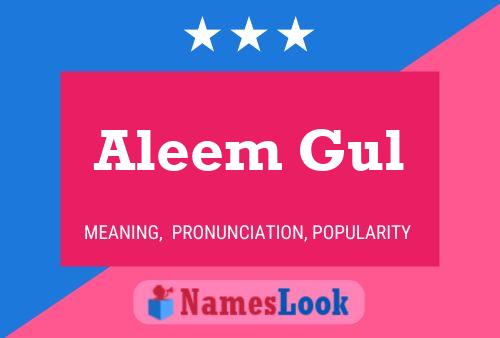 Aleem Gul Name Poster