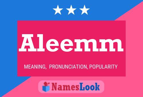 Aleemm Name Poster