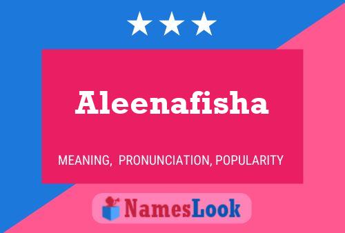 Aleenafisha Name Poster