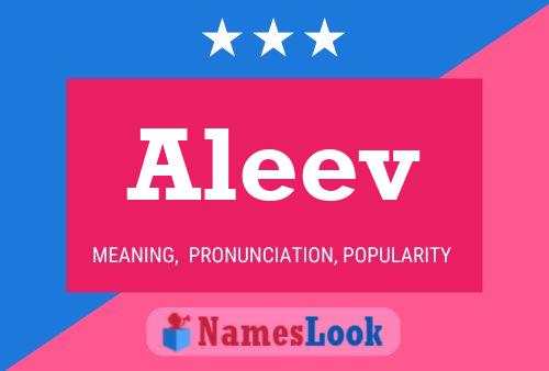 Aleev Name Poster