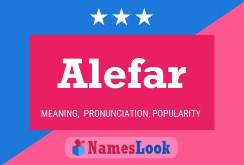 Alefar Name Poster