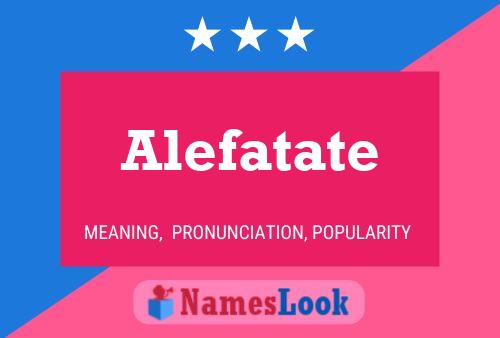 Alefatate Name Poster