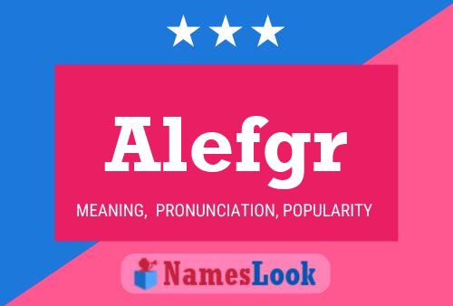 Alefgr Name Poster