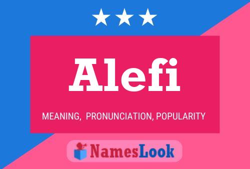 Alefi Name Poster