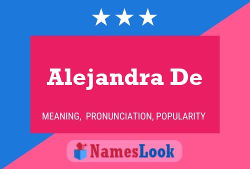 Alejandra De Name Poster