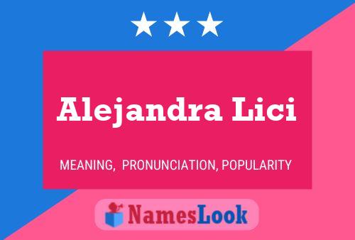 Alejandra Lici Name Poster