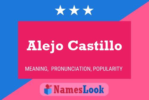 Alejo Castillo Name Poster